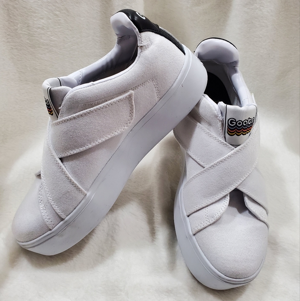 GOAT Velcro Crisscross Canvas Sneakers